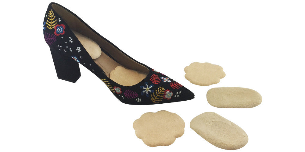 Forefoot & Heel Cushions combo: Lush Ball-of-Foot & Heel Shoe Inserts with Gel for High Heels and Flats